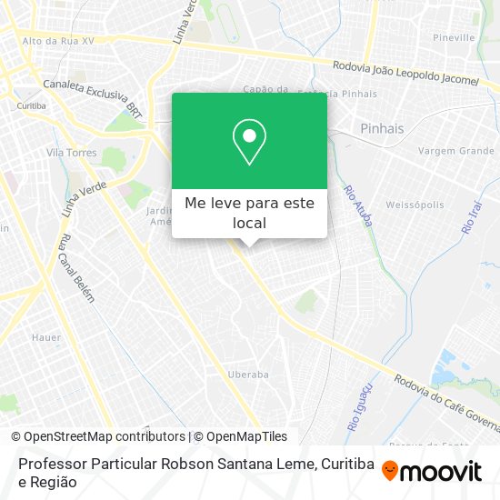 Professor Particular Robson Santana Leme mapa