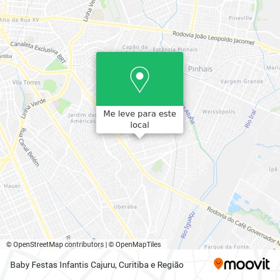 Baby Festas Infantis Cajuru mapa