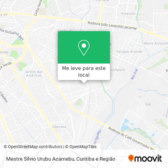 Mestre Silvio Urubu Acamebu mapa