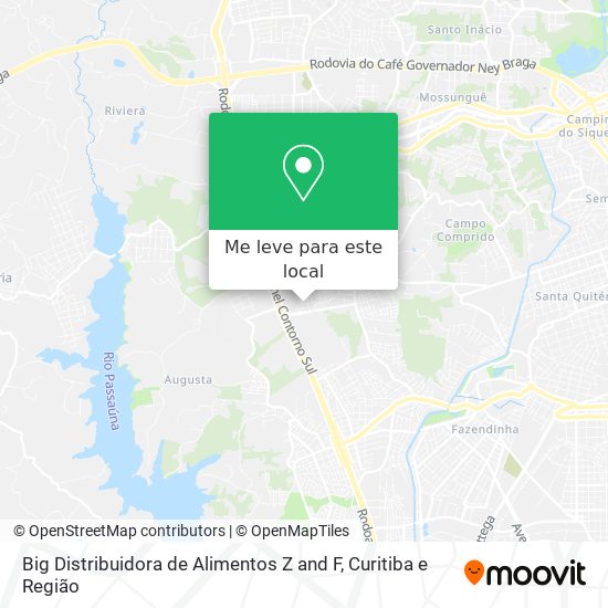 Big Distribuidora de Alimentos Z and F mapa