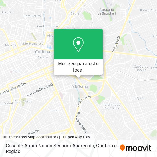 Casa de Apoio Nossa Senhora Aparecida mapa
