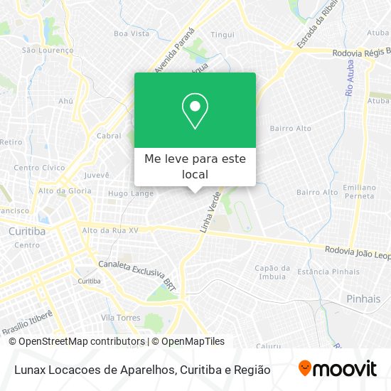 Lunax Locacoes de Aparelhos mapa
