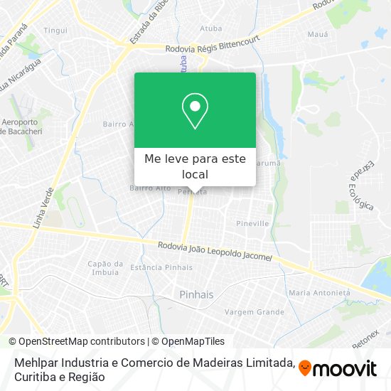 Mehlpar Industria e Comercio de Madeiras Limitada mapa