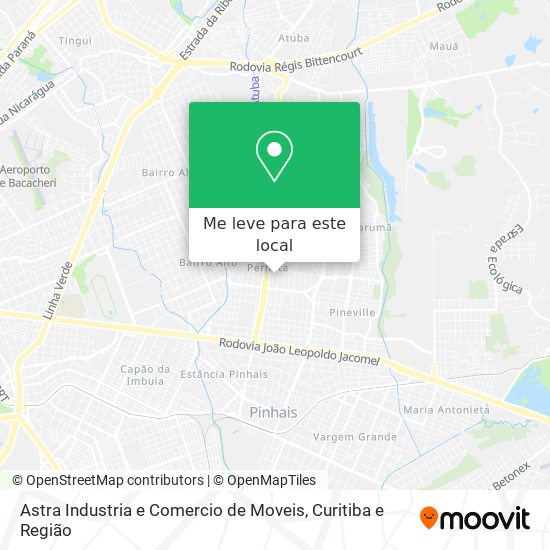Astra Industria e Comercio de Moveis mapa