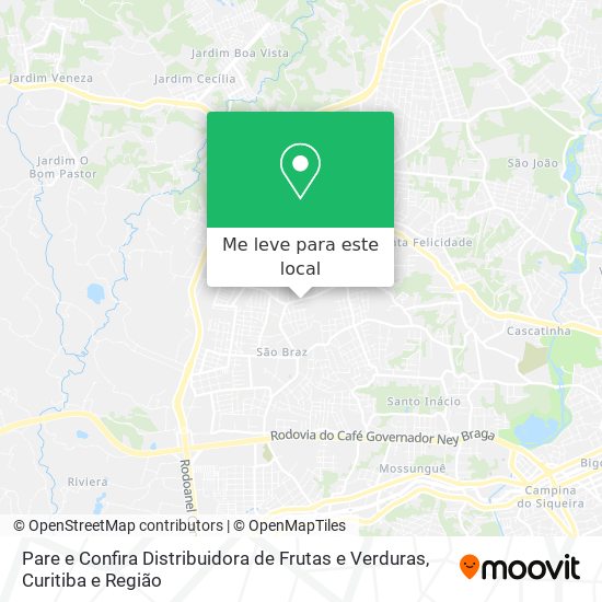 Pare e Confira Distribuidora de Frutas e Verduras mapa