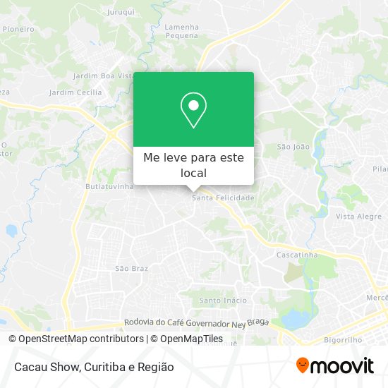 Cacau Show mapa
