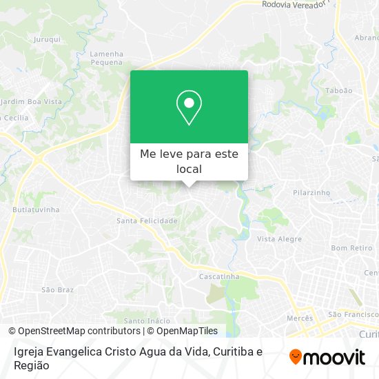 Igreja Evangelica Cristo Agua da Vida mapa