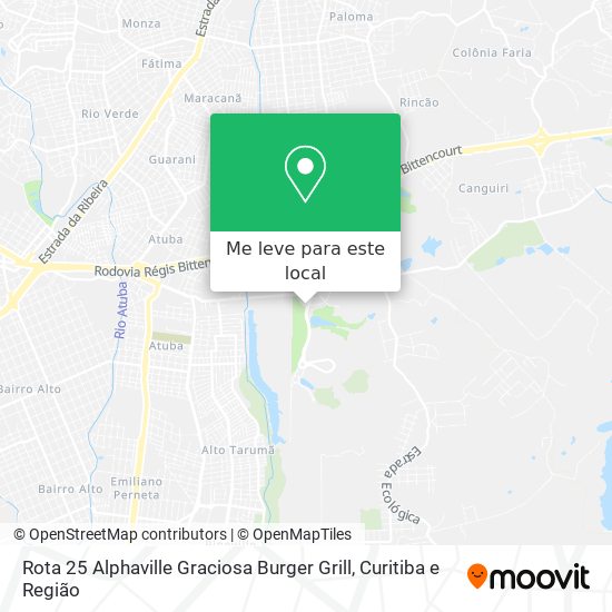 Rota 25 Alphaville Graciosa Burger Grill mapa