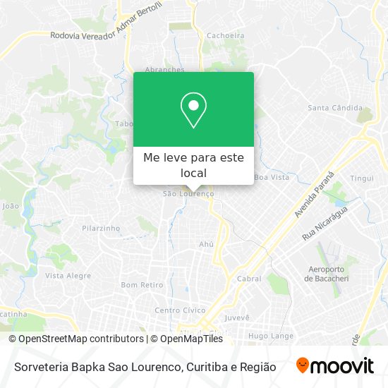 Sorveteria Bapka Sao Lourenco mapa
