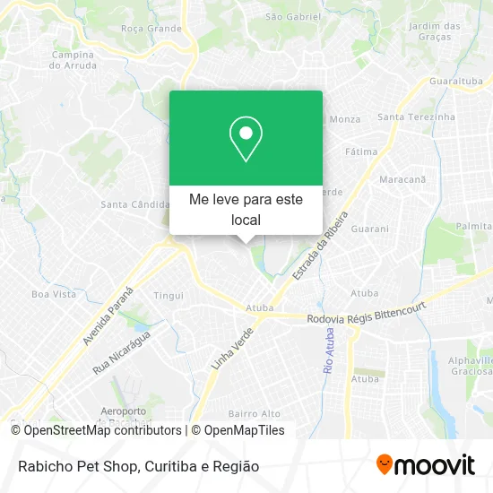 Rabicho Pet Shop mapa