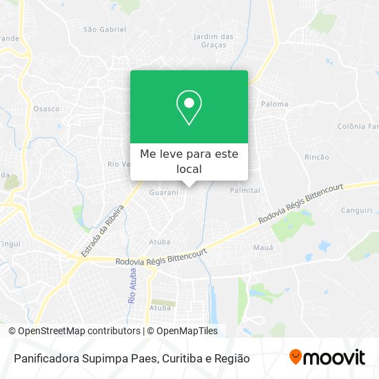 Panificadora Supimpa Paes mapa