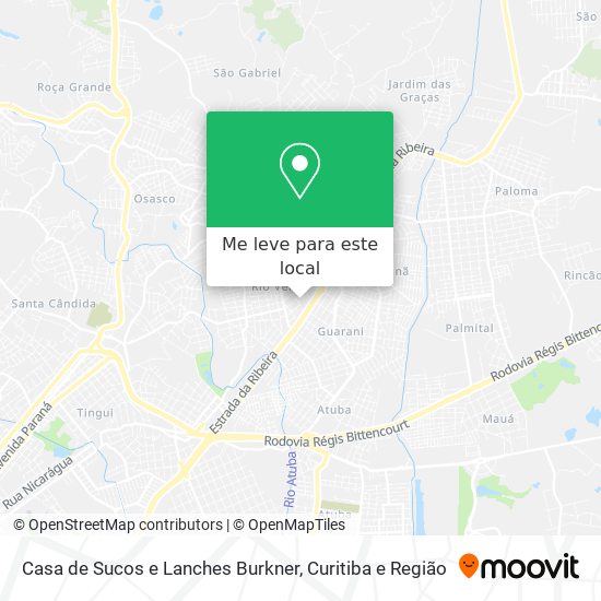 Casa de Sucos e Lanches Burkner mapa