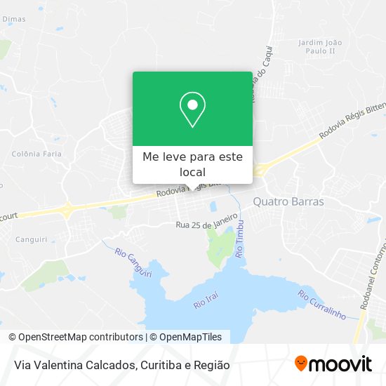 Via Valentina Calcados mapa
