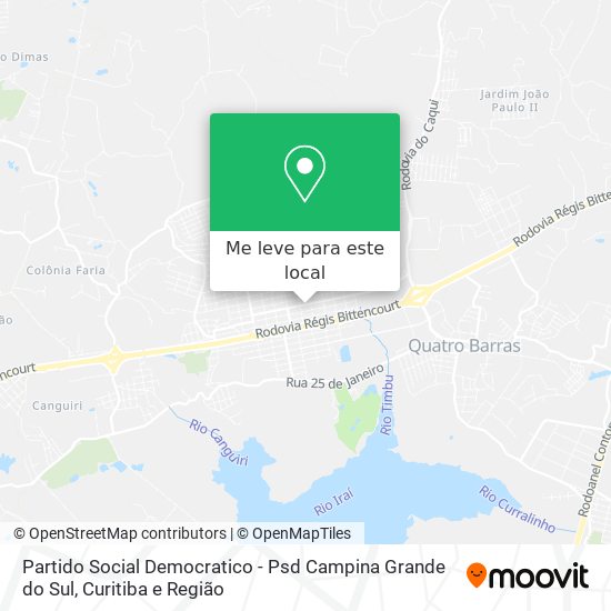 Partido Social Democratico - Psd Campina Grande do Sul mapa