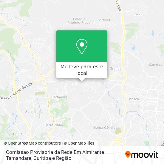 Comissao Provisoria da Rede Em Almirante Tamandare mapa