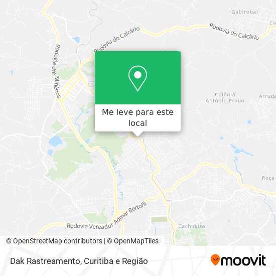 Dak Rastreamento mapa