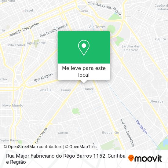 Rua Major Fabriciano do Rêgo Barros 1152 mapa