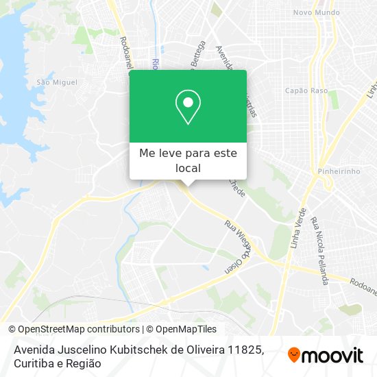 Avenida Juscelino Kubitschek de Oliveira 11825 mapa