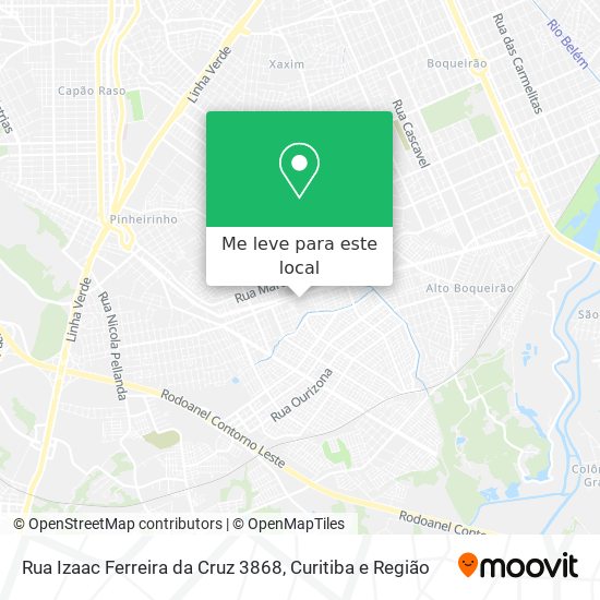 Rua Izaac Ferreira da Cruz 3868 mapa