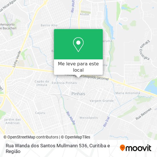 Rua Wanda dos Santos Mullmann 536 mapa