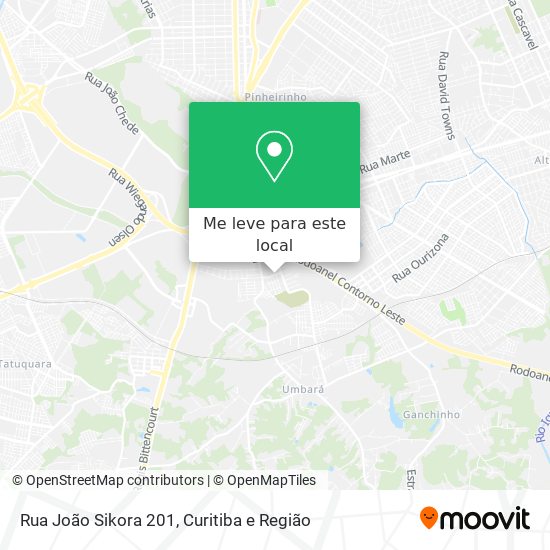 Rua João Sikora 201 mapa