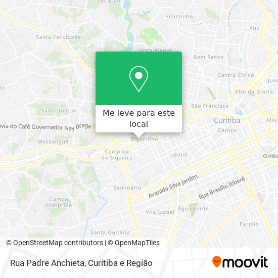 Rua Padre Anchieta mapa