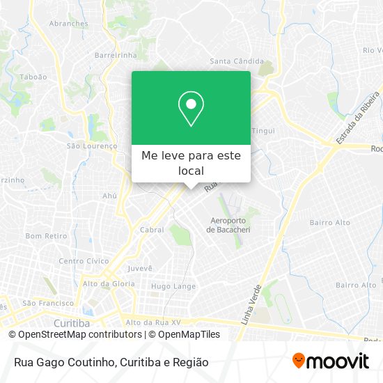 Rua Gago Coutinho mapa