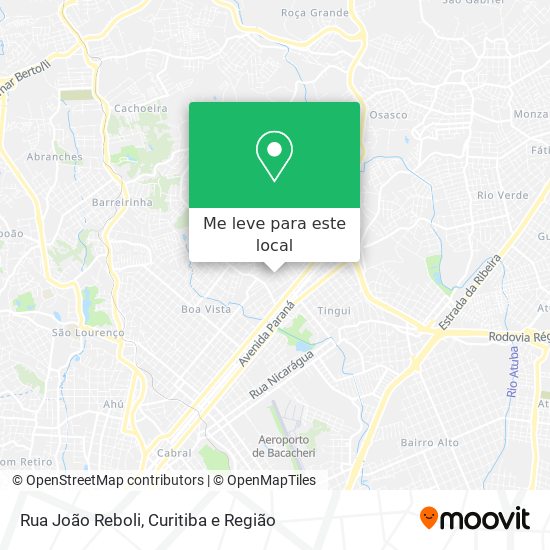 Rua João Reboli mapa