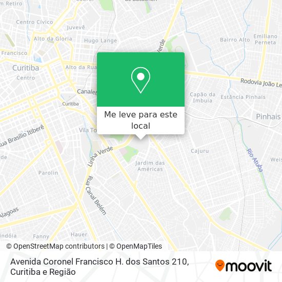 Avenida Coronel Francisco H. dos Santos 210 mapa