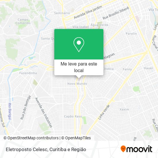 Eletroposto Celesc mapa