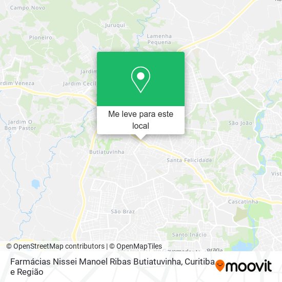 Farmácias Nissei Manoel Ribas Butiatuvinha mapa
