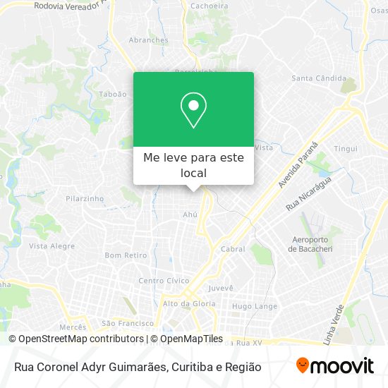 Rua Coronel Adyr Guimarães mapa