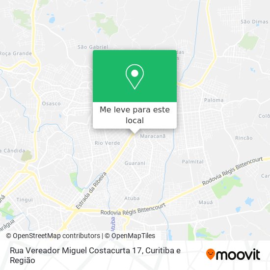 Rua Vereador Miguel Costacurta 17 mapa