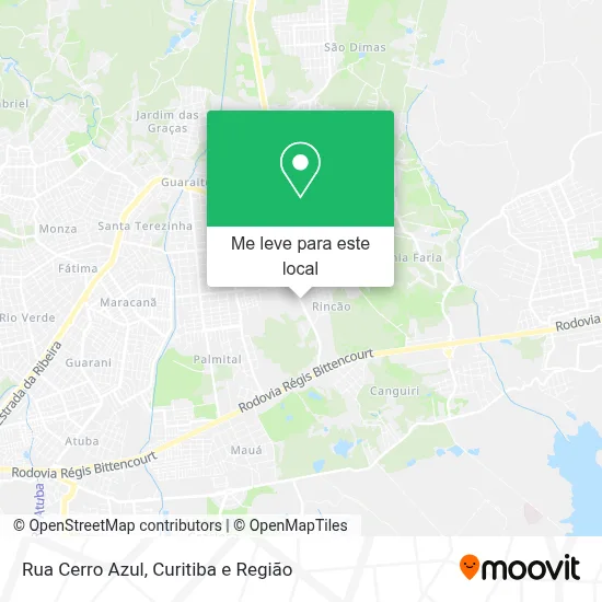 Rua Cerro Azul mapa