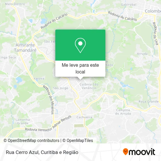 Rua Cerro Azul mapa