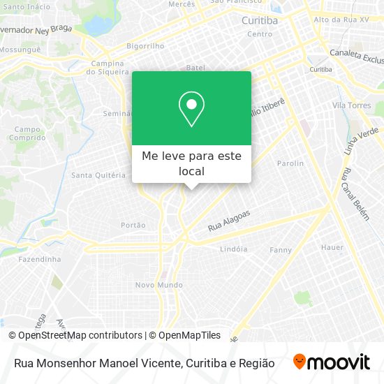 Rua Monsenhor Manoel Vicente mapa