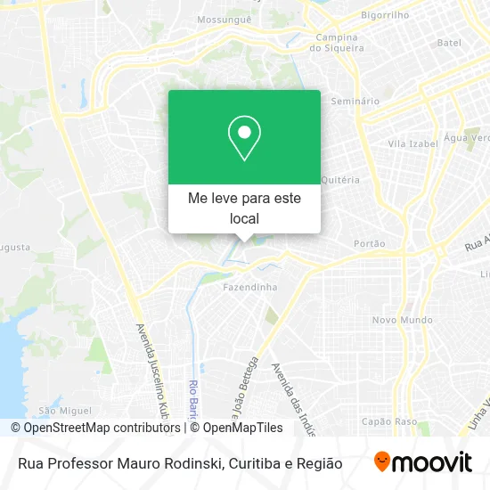 Rua Professor Mauro Rodinski mapa