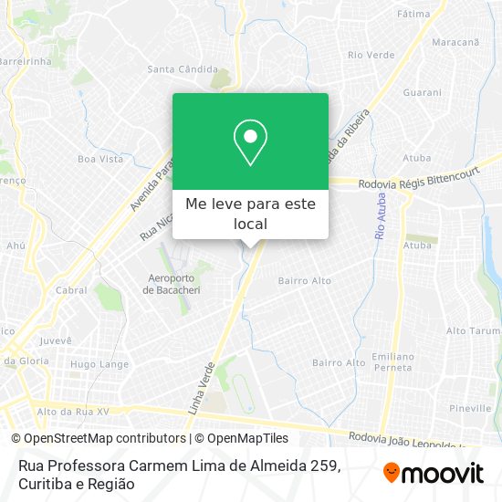 Rua Professora Carmem Lima de Almeida 259 mapa
