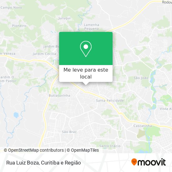 Rua Luiz Boza mapa