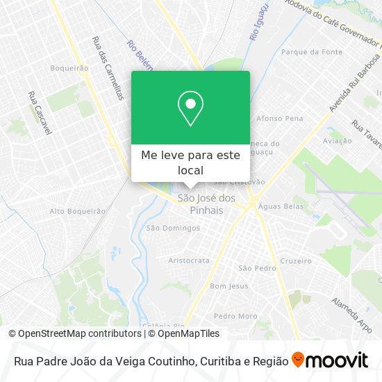 Rua Padre João da Veiga Coutinho mapa