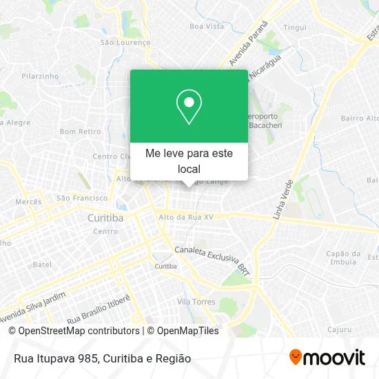 Rua Itupava 985 mapa