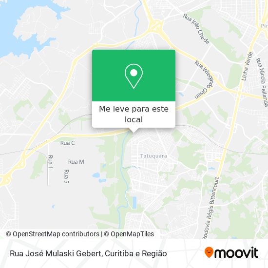 Rua José Mulaski Gebert mapa