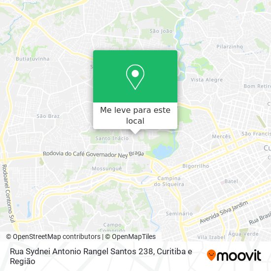 Rua Sydnei Antonio Rangel Santos 238 mapa