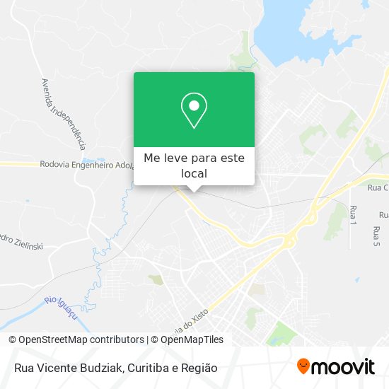 Rua Vicente Budziak mapa
