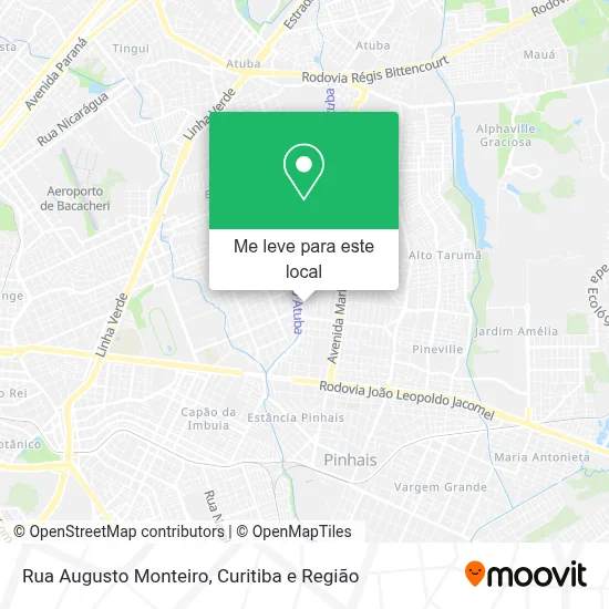 Rua Augusto Monteiro mapa