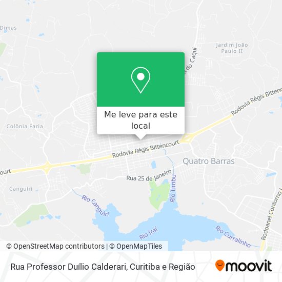 Rua Professor Duílio Calderari mapa