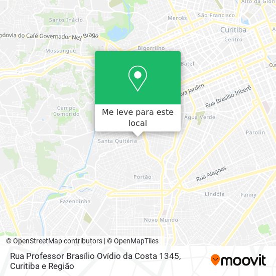 Rua Professor Brasílio Ovídio da Costa 1345 mapa