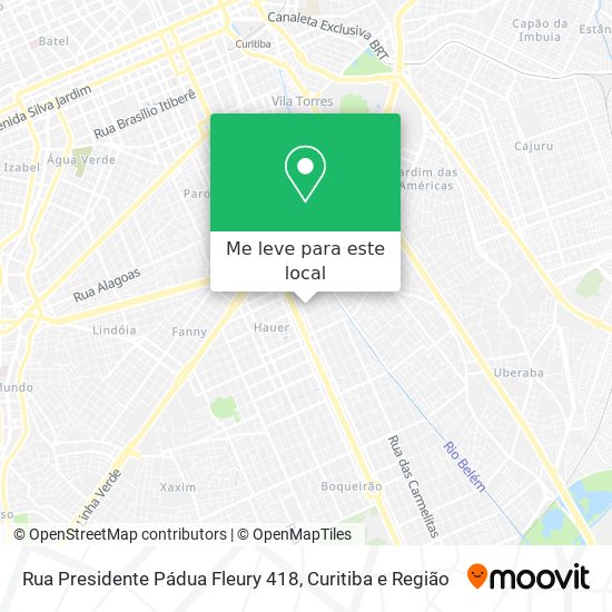 Rua Presidente Pádua Fleury 418 mapa