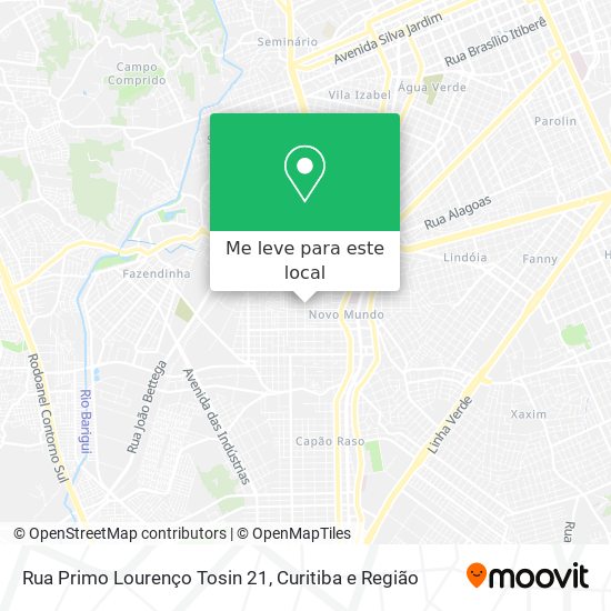 Rua Primo Lourenço Tosin 21 mapa