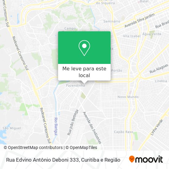 Rua Edvino Antônio Deboni 333 mapa